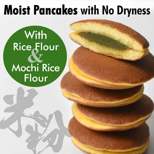 Vista 6 de YAMASAN KYOTO UJI Dorayaki japonés de Matcha con pasta dulce de frijol, dulces tradicionales japoneses Wagashi, tamaño mini lindo, caramelo
