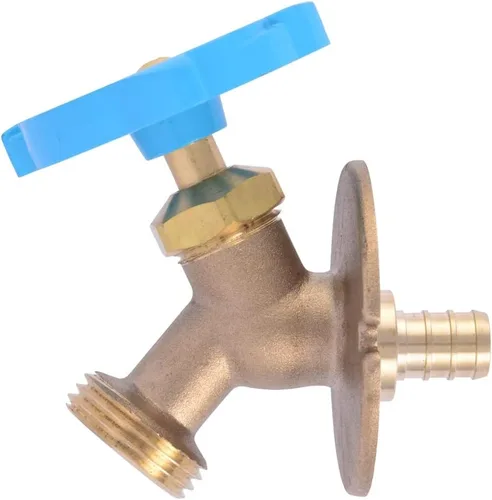 Vista 2 de SharkBite 1/2 x 3/4 pulgadas MHT latón crimpado manguera de 45 grados Bibb, tubo PEX, PE-RT, UC24632Z