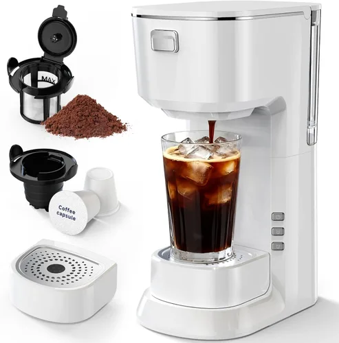 Vista 10 de Cafetera, cafetera de una sola porción para cápsulas K y negro