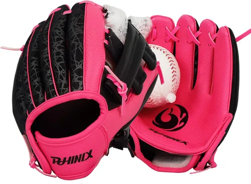 Vista 6 de PHINIX Guantes de béisbol para jugar y entrenar de 8.5 a 9 pulgadas Verde sin bola
