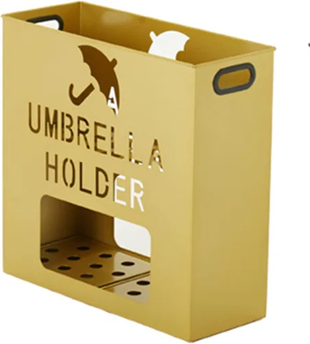 Vista 10 de Metal Square Umbrella Holder Umbrella/Cane/Walking Stick/Wrapping Paper Holder, Stand, Rack Organizer (Color : Bianco, Size : Small)