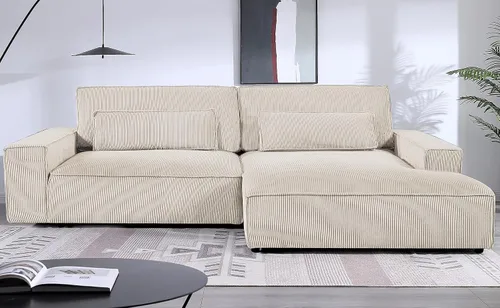 Vista 14 de Container Furniture Direct Luxe - Sofá modular de dos piezas de gran tamaño para sala de estar, sofá en forma de L con diván, tapizado con tela