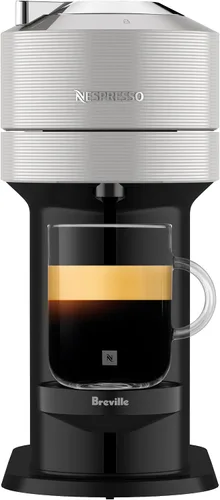 Vista 13 de [Usado] Nespresso Vertuo Next Cafetera de café y espresso de Breville, con espumador de leche Aeroccino, gris claro Coffee and espresso maker by