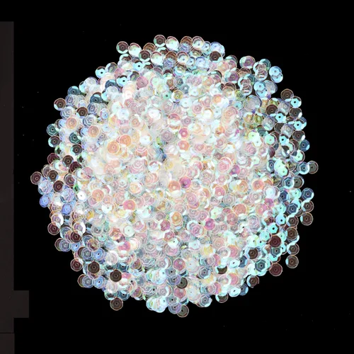 Vista 2 de Mandala Crafts 20000 AB - Lentejuelas iridiscentes para coser y bordar, paillettes redondas de 0.236 in a granel, lentejuelas decorativas brillantes