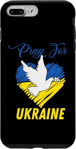 Vista 12 de Funda para iPhone 12 mini Pray for Ucrania, símbolo de la paz, bandera ucraniana, corazón