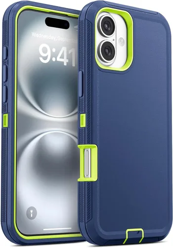 Vista 12 de Jelanry - Funda para iPhone 15 5G, protección resistente, resistente, color negro Dropproof & Dual-Layer Protective Back Cover with Port Anti