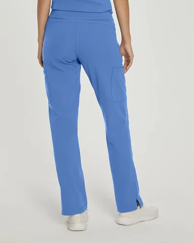 Vista 3 de Urbane Impulse 9207 Ceil MED - Pantalones de uniforme médico tipo cargo de ajuste ajustado para mujer, paquete de 4 unidades, Ceil