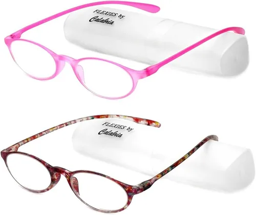 Vista 18 de Calabria 719 Flexie Gafas de Lectura Flexibles Ovaladas para Hombres y Mujeres Elegantes Plegables Lectores Ligeros Montura TR 90 Gafas Duraderas