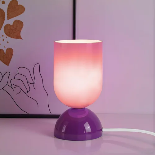 Vista 12 de Lámpara de mesa de cristal moderna de 8.9 pulgadas para sala de estar, lámparas de escritorio regulables para dormitorio, lámpara de mesita de noche