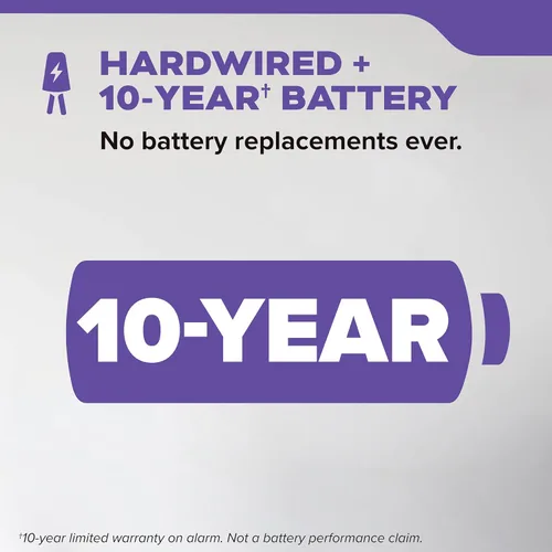 Vista 3 de Kidde Detector de humo y monóxido de carbono cableado con paquete de reserva de batería de 10 años con detector de humo cableado Kidde con batería