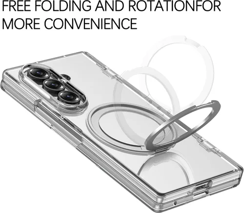 Vista 12 de Funda transparente para Galaxy Z Fold 8 Ultra, protector de bisagra