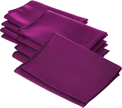 Vista 52 de LA Linen Paquete de 10 servilletas de popelina de poli, servilletas de tela suave, servilletas lavables y reutilizables, servilletas de mesa
