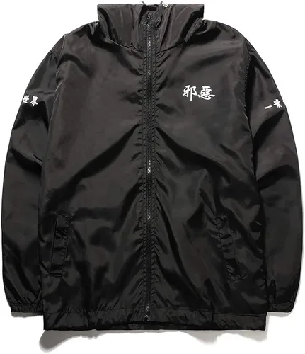 Vista 2 de Chaqueta rompevientos Aitfineism para hombre liviana con capucha y cordón