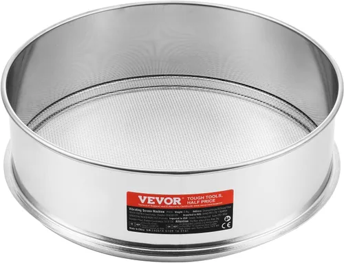 Vista 9 de VEVOR Tamiz de Harina, Tamizador de Malla 10, Colador de Malla Fina de Grado Alimenticio de Acero Inoxidable 304, Diám. 12.6" para Hornear, Agujeros