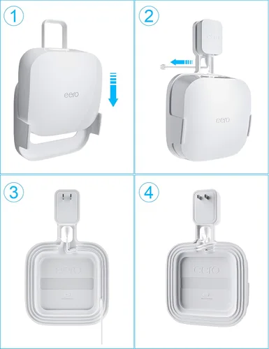 Vista 8 de COOLWUFAN Paquete de 2 soportes de montaje en pared para eero Pro 6 y Pro 6E