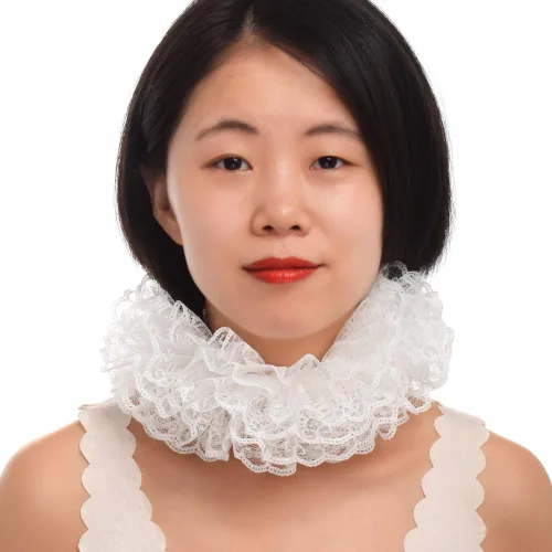 Vista 39 de BLESSUME 1 cuello de encaje renacentista con volantes