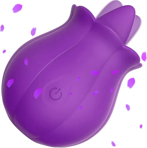 Vista 2 de Juguete de lengua rosa – Vibrador estimulador de clítoris con lamer y vibración, vibrador de lengua para mujeres, juguete sexual para placer