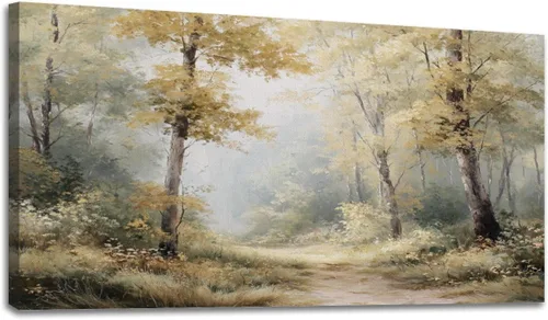 Vista 7 de Lienzo decorativo de 30 x 60 pulgadas, diseño de calabaza de otoño, decoración de baño, granero antiguo, otoño, cuadros enmarcados, pintura impresa