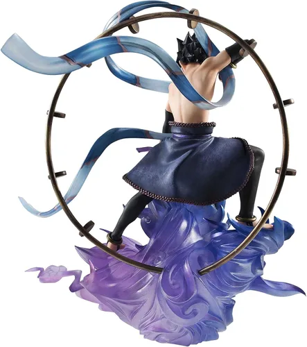 Vista 4 de MegaHouse Naruto Shippuden Sasuke Uchiha Raijin GEM Series Remix Figura de estatua