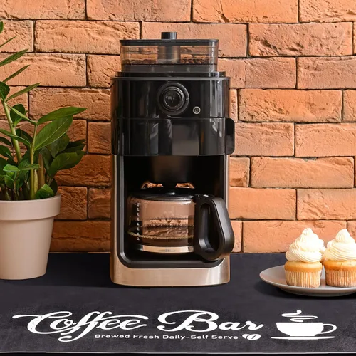 Vista 5 de 2 tapetes para cafetera, 16 x 24 pulgadas, lavables, accesorios para cafetera, absorbente de manchas, tapete de encimera de cocina para encimeras