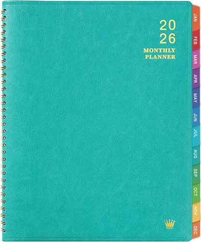 Vista 10 de Agenda mensual 2026/Calendario - Ene 2026 - Dic 2026, Agenda mensual 2026, 12 meses, piel sintética, 8.86" x 11.4", 15 páginas de notas
