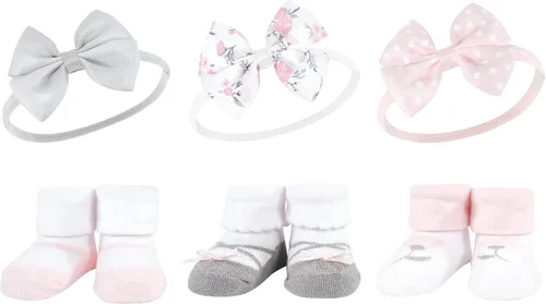 Vista 21 de Hudson Baby Conjunto de regalo de diadema y calcetines para niña Puntos rosados