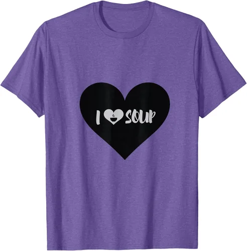 Vista 5 de I Love Soup - Camiseta de regalo con forma de corazón, Blanco, S Asfalto