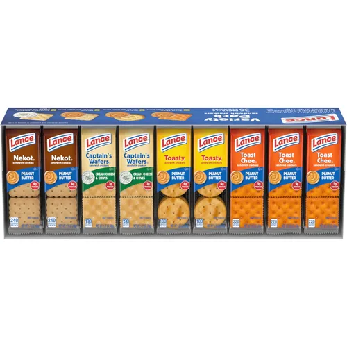 Vista 18 de Lance - Galletas saladas tipo sándwich, Captain's Wafers, paquete variado, 10 paquetes individuales, 6 sándwiches en cada uno