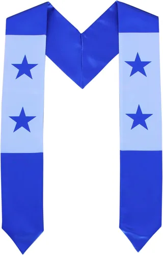 Vista 16 de Del Mex Bufanda de graduación con bandera de país y estola, orgullo de graduados Argentina