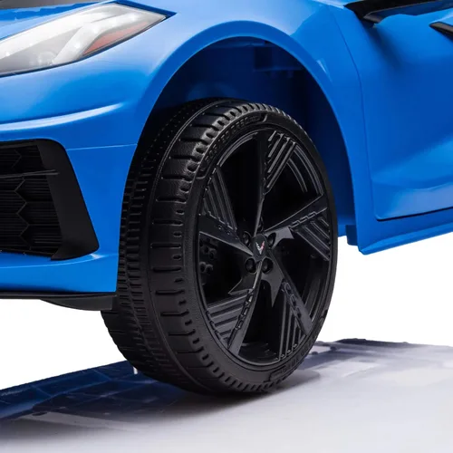 Vista 6 de 12V Chevrolet Corvette C8 Stingray 1-Seater Niños Ride-On Car Azul
