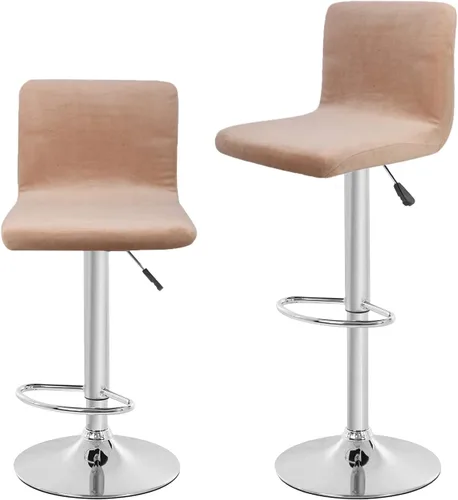 Vista 16 de Fundas para asiento de bar de terciopelo, fundas cuadradas para taburete de bar, fundas para silla de altura de mostrador (2, burdeos)