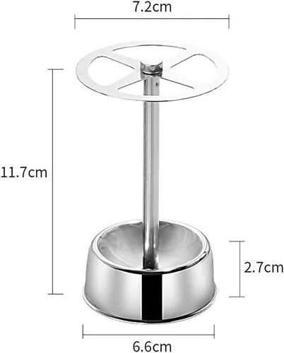 Vista 2 de Soporte de acero inoxidable para cepillos de dientes, soporte dividido para pasta de dientes, soporte para brochas de maquillaje, soporte