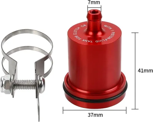 Vista 2 de DOLOX Vaso de aceite para Yamaha XTZ125 2003-2016 2004 2005 2006 2007 2008 2009 10 10 Depósito de líquido de freno trasero Depósito de embrague Tapa