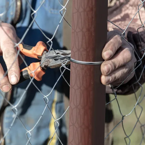 Vista 6 de Hicarer 200 piezas de amarres de cerca giratorios de 2-7/8" DE de acero galvanizado preformado calibre 9 con mandril de taladro herramientas
