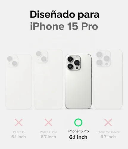 Vista 2 de Ringke Funda para iPhone 15 Pro [Fusion-X Magnetic Matte Black]