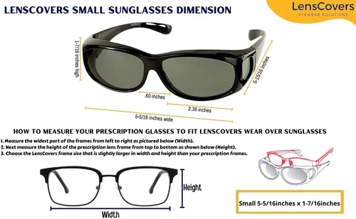 Vista 2 de LensCovers Gafas de sol polarizadas envolventes Gafas de sol para usar sobre gafas Fitover para gafas