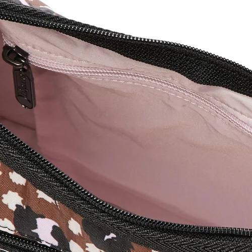 Vista 3 de LeSportsac Connect The Spots Classic Hobo - Bolso cruzado bolsa de cosméticos estilo 7520color F465 moderno y caprichoso negro blanco y marrón