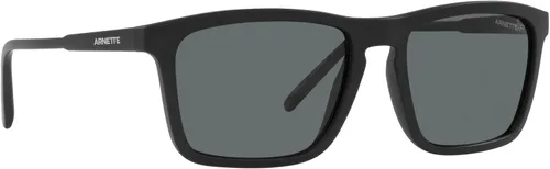 Vista 13 de ARNETTE An4283 Shyguy - Lentes de sol cuadrados para hombre, color negro mategris oscuro, polarizados, 2.205in, Negro mateGris oscuro polarizado.