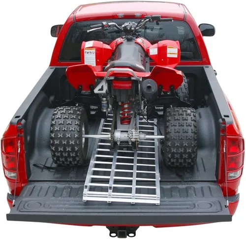 Vista 3 de Black Widow - Rampa de carga para cuatrimotos IBF-9444 ATV (Rampa de aluminio para cuatrimotos extra larga, plegable en dos)