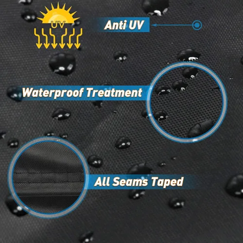 Vista 3 de JESTOP Fundas para Muebles de Patio, 600D Cubierta Rectangular para Mesa de Exterior Impermeable Resistente al Viento Tela Oxford Resistente Anti-UV