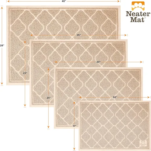 Vista 9 de Neater Pets Neater Mat Tapete de arena para gatos, grueso y duradero para caja de arena, almohadilla de trampero atrapa el desorden para proteger