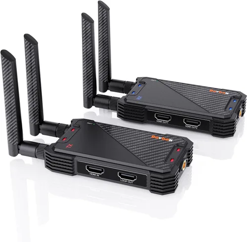Vista 2 de Receptor HDMI Inalámbrico: Extensor HDMI Inalámbrico de 1312 pies con Loopout, Adaptador 2.4/5G 1080P Compatible con Control Remoto IR