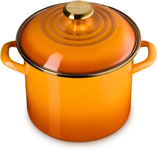Vista 42 de Le Creuset - Olla tradicional esmaltada en acero, 12 cuartos de galón, Oliva con pomos de acero inoxidable