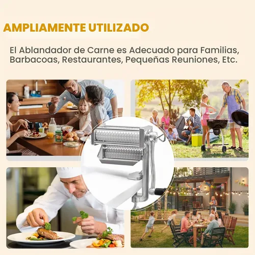 Vista 6 de Ablandador de carne manual resistente, herramienta de cocina para carne y aves de corral, herramienta de aplanado de carne, herramienta de aplanado