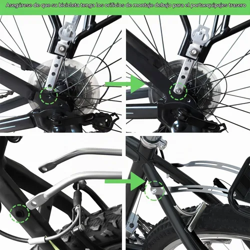 Vista 5 de Portaequipajes para bicicleta con red de carga elástica y logotipo reflectante, universal, ajustable, para bicicletas, equipaje, turismo, capacidad