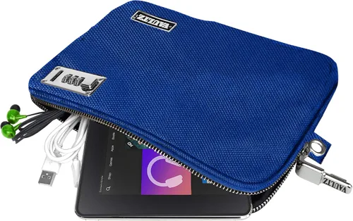 Vista 3 de Vaultz Bolsa de Piscina con Cierre - Bolsa con Cierre de Combinación Resistente al Agua con Correa para Efectivo, Piscina, Playa, Banco o Viajes