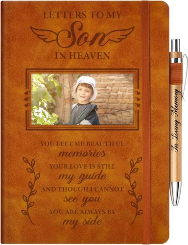 Vista 9 de Regalos conmemorativos para la pérdida de papá, diario de duelo con inserto de fotos, cartas a mi padre en el cielo, regalo de condolencia