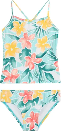 Vista 45 de Kanu Surf Niñas Melanie Beach Sport - Traje de baño tipo tankini de 2 piezas con UPF 50+ Alania Floral Aqua