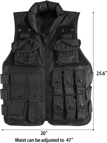 Vista 3 de Sutekus Chaleco táctico para paintball al aire libre Airsoft Game Combat Training & Costume
