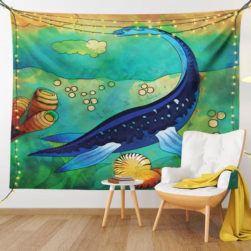 Vista 36 de Ambesonne Tapiz hippie, abrazo de hongos de ensueño y árbol de la vida místico y mandal verde, decoración de tela para colgar en la pared